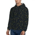 thumbnail image 3 of Uemuo Constellation Pattern Men's Hoodie - Casual Pullover Hoodie with Kangaroo Pocket, Stylish Hooded Sweatshirt for Everyday Wear-Small, 3 of 7