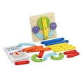 thumbnail image 1 of Números de letras de apilamiento de madera de forma de rompecabezas Habilidades motoras finas de aprendizaje preescolar para niños Niños Niñas, 1 of 8