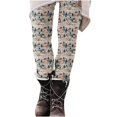 thumbnail image 4 of MKLEKYY Leggings para mujer Leggings para mujer Leggings de entrenamiento Pantalones con estampado navideño de bloques de color Leggings suaves y elásticos 418, 4 of 4