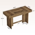 thumbnail image 2 of Finmind 55" Kitchen Island, Farmhouse Wooden Stationary Island Table with Large Worktop & Leg Room, for Meal Prep, Dining, Rustic Brown, 2 of 8