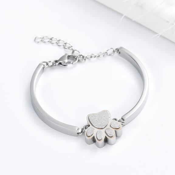 Pet Cremation Jewelry for Ashes for Dog/Cat Ashes Keepsake Urn Bracelet for Women Men Stainless Steel Remembrance Memorial Gift for Loss of Loved Furry Friend with Fill Kit and Gift Box
