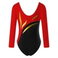 thumbnail image 2 of YONGHS Kids Girls Rhinestone Gymnastics Ballet Dance Leotard Skating Jumpsuit Biketard Bodysuit Red 12, 2 of 5