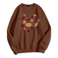 thumbnail image 4 of VBARHMQRT Chandails d'Automne pour Femmes Mode Automne et Hiver Thème Lettre Anglaise Décontracté Imprimé Haut à Capuche, 4 of 4