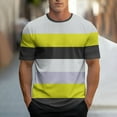 thumbnail image 2 of hotojiny Mens T-Shirt Colorblock Crewneck Loose Fit Tee Short Sleeve Soft Breathable Basic Top Summer Fashion Clothes, 2 of 5