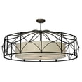 thumbnail image 2 of Meyda Tiffany 154957 Aspen 4 Light 53" Wide Semi-Flush Drum Ceiling Fixture - Bronze, 2 of 5