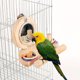 thumbnail image 2 of Percha espejo jaula para loros entrenamiento de inteligencia de madera soporte para masticar, 2 of 5