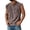 Brown, variant on Guluxicc Mens Tank Tops Collared Button Round Neck Solid Color Sleeveless Tops Summer Outdoor Casual Shirt with Pocket