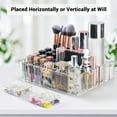 thumbnail image 5 of DUAIU Clear Cosmetic Makeup Organizer Display Case - Makeup Brush Holder Perfume Organizers with 2pcs Jewelry Organizer for Lipstick Lotions Eyeshadow Nail Polish, 5 of 7