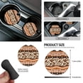 thumbnail image 6 of Renewold American Tribal Highland Cow Sunflower 15 PCS Car Seat Cover Full Set, with Steering Wheel Seat Belt Cover Trash Cans Rear View Mirror Cover Coaster Keychain Air Vent Storage Bag Universal, 6 of 7