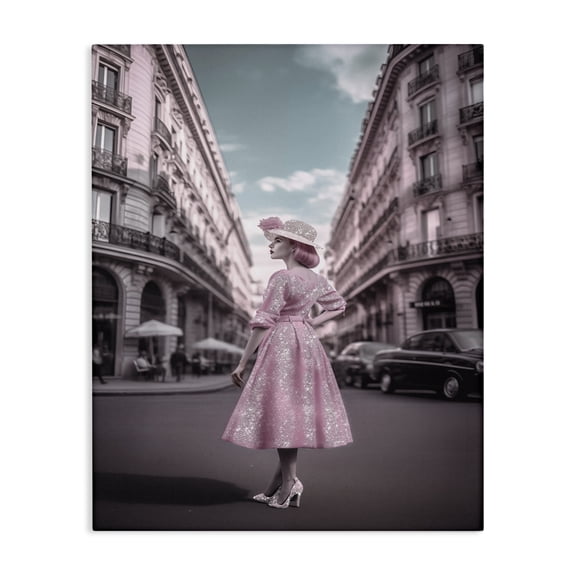 Stupell Industries Art Deco Vintage Fashion in City Canvas Art, 24 x 30, by Ziwei Li