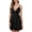 Back, variant on Women's Satin Lingerie V Neck Lace Chemise Exotic Nightgown Sexy Negligee Black S