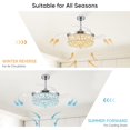 thumbnail image 4 of Ventilador de techo TXCSLY, 42 pulgadas, cristal LED regulable, 4 of 9