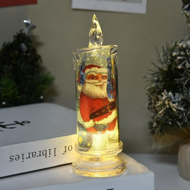 Christmas Flameless Candles With Santa Snowman Decals Battery Operated Christmas Lights Wire Christmas Net Lights Large Christmas Light Bulbs Rope Christmas Lights And Mini Clear String Lights