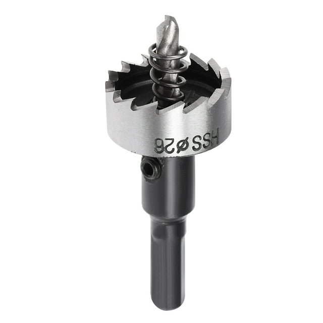 Uxcell Sierra de corona HSS de 26mm para taladro abridor para acero inoxidable y metal