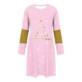 thumbnail image 6 of FDGIU Women's Christmas Sleep Dress, Long Sleeve Comfy Soft Nightie, Round Neck Tshirt Dress Casual House Dress, 6 of 6