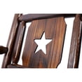 thumbnail image 3 of Barara King Outdoor Bench, Patio Benches for Outdoors,Outdoor Wood Rocking Bench Carbonized Double Rocking Chair for 2 Persons with Wide Curved Seat, Rustic Brown, 3 of 13