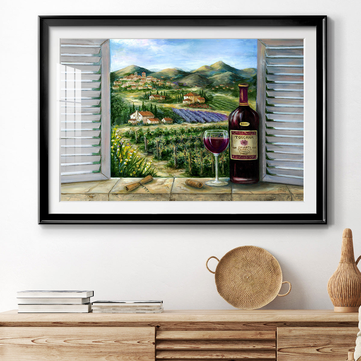 Tuscan Red and Vineyard Premium Framed Print - Ready to Hang