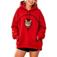 thumbnail image 2 of Stralyhd Pet Pouch Hoodie for Women Oversized Sweatshirt with Pet Pocket Sharpa Warm Kangaroo Pouch Hoodie Hooded Animal Holder Pullover, 2 of 5