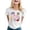 White, variant on Active Tops Women Casual Round Neck Printed T Shirt Soft Breathable Top For Daily Wear Loose Fit Short Sleeve Tee Blouse Summer Fashion Women’s T‑Shirt White XL