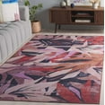 thumbnail image 3 of SAFAVIEH Tacoma Valerie Abstract Machine Washable Area Rug, Pink/Rust, 9' x 12', 3 of 13