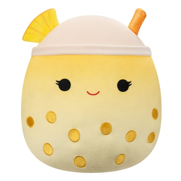 Squishmallows Plush 14 inch Yellow Pineapple Boba - Child's Ultra Soft Plush Toy