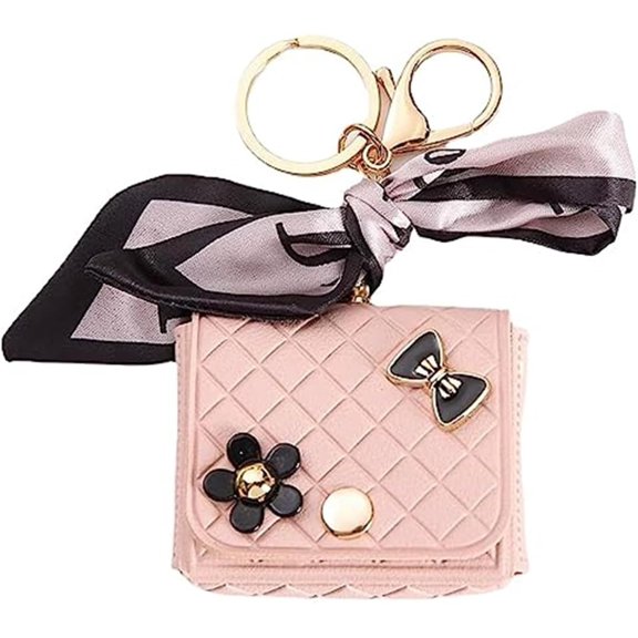 Mini Bag Compatible with Airpods Pro (2019),Airpods Pro 2 (2022),AirPods 3rd,2nd,1st Generation Case for Women,Cute Leather Cover with Crossbody Strap (Pink)