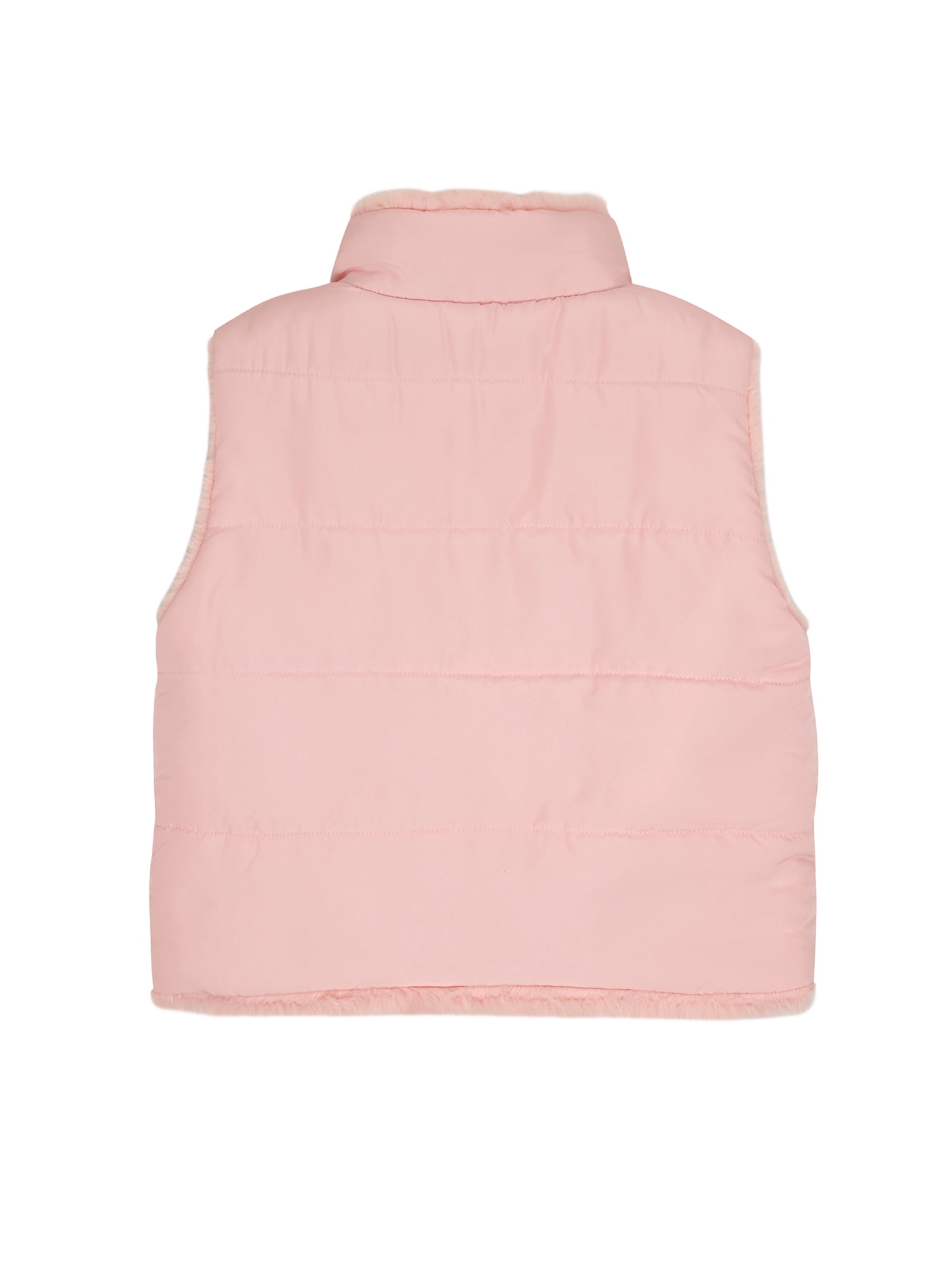 Wonder Nation Toddler Girl Reversible Faux Fur Vest, Sizes 12M-5T