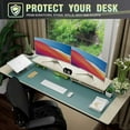 thumbnail image 4 of K KNODEL Large Office Leather Desk Mat, Mouse and Keyboard Pad, Computer and Laptop Mat, Desktop Protector and Cover, Writing Pad and Blotter (31.5"x15.7", Black), 4 of 10