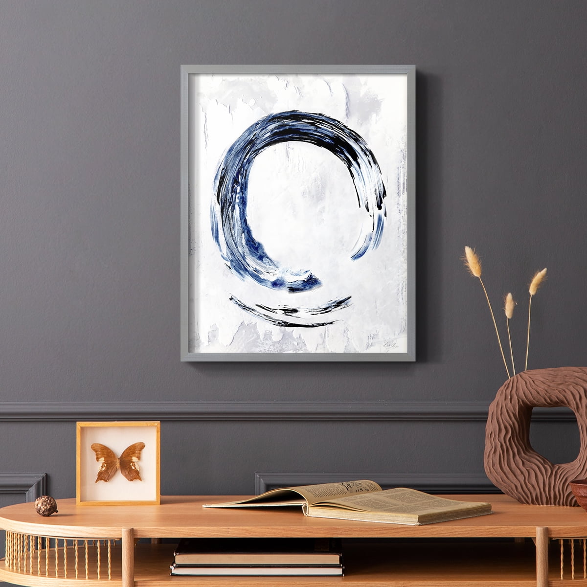 Moonglade II in Gray Solid Wood 11 x 14 Framed Print