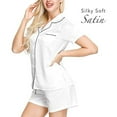 thumbnail image 6 of INK + IVY Women's Woven Satin Short Sleeve Notch Collar and Sleep Short Set, 2pc., 6 of 6
