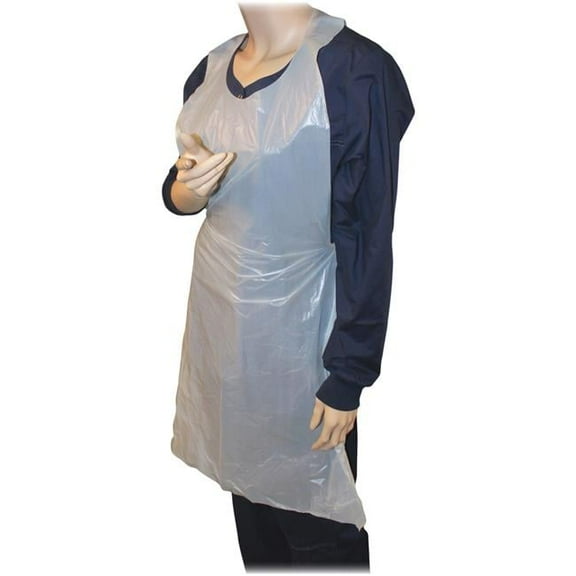 32 x 50 in. Polyethylene Apron 1 Mil -White