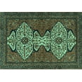 thumbnail image 1 of Ahgly Company Machine Washable Indoor Rectangle Abstract Turquoise Blue Modern Area Rugs, 7' x 10', 1 of 4