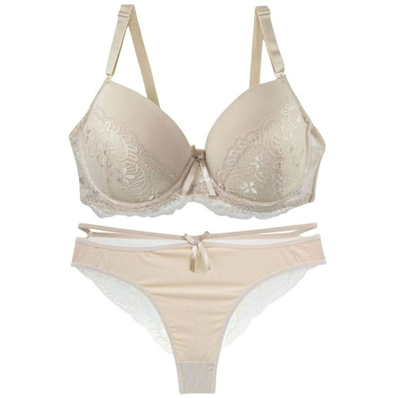 Clearance Sale 2025 Plus Size Intimates for Women for casual, Women's Bra And Panty Sets Lace Lingerie 2 Piece Bra And Thong Set Underwire Bra, Comfortable underwear for women