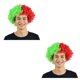 thumbnail image 1 of Seitruly Peluca de payaso pelo fiesta de Navidad pelos sintéticos aficionados al fútbol amplia aplicación fiestas multicolor Headwearing Portugal Tamaño libre 2piezas, 1 of 6