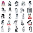 thumbnail image 3 of Paquete de pegatinas Waifus Girls Anime de vinilo impermeable, 101 unidades, 3 of 3