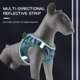 thumbnail image 5 of Small Dog Harness Set, 3 in 1 Camo Pet Harness Leash Bag Set, Dog Breathable Pull Adjustable D-ring Reflective Mesh Harness,Walking Harness Vest for Small Dogs Green L, 5 of 7