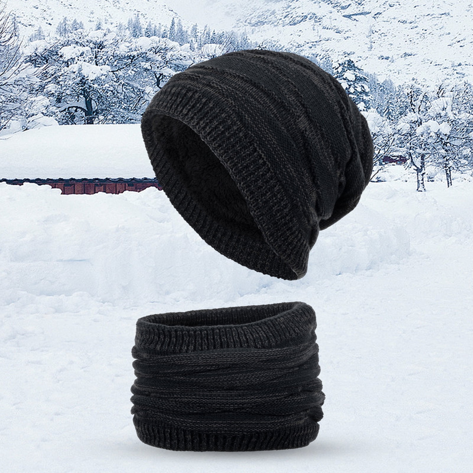 Cozy Chunky Cable Knit Beanie & Scarf Set Unisex Winter Warm Scarf Hat And Glove Set Women Sakkas Vanessa 2-Piece Cable  main image 3