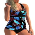 thumbnail image 1 of Womens Striped Floral Tankini Swimwear Bikini Sets Bathing Suits Swimsuit, 1 of 2
