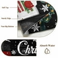 thumbnail image 6 of Round Rugs 4 Ft, Black Christmas Non Slip Area Rugs for Kitchen Bedroom Entryway, Snowman Gifts Xmas Snowflake Winter Washable Carpet Runner Rug Floor Mats for Bedroom Home Decor, 6 of 9