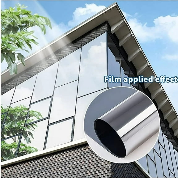 Window film sun blocking privacy film,Window cling privacy film,Window film heat blocking static cling  (30 Inch x 12 Ft)