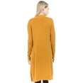 thumbnail image 3 of Women & Plus Long Sleeve Long Line Duster Knit Sweater Open Front Cardigan W/Pocket (S-3XL), 3 of 4