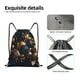thumbnail image 4 of Fotbe Elegant Golden Blue Ornaments Bolsa Mochila con Cordón Estampada, Bolsa de Gimnasio Deportiva, Bolsa Cinch, Bolsa con Cordón para Hombres y Mujeres-Medium, 4 of 6