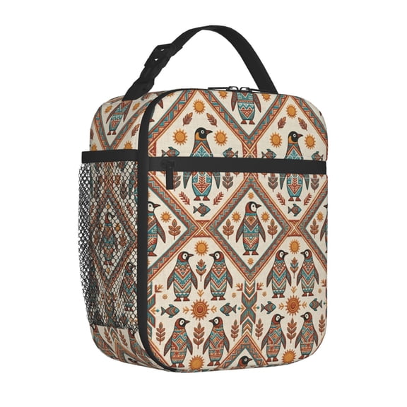 Penguin Lunch Box Insulated Lunch Bag,Reusable Lunch Box Containers For Women Men,Durable Cooler Tote Bag Lunchbox For Office Work Picnic Travel
