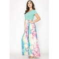 thumbnail image 5 of Eloges Women's Short Sleeve Contrast Tie Dye Maxi Dress with Pockets, 5 of 9