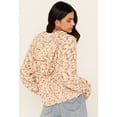 thumbnail image 4 of Cleo + Wolf Women's Popcorn Yarn Hoodie Oatmeal X-  US, 4 of 4