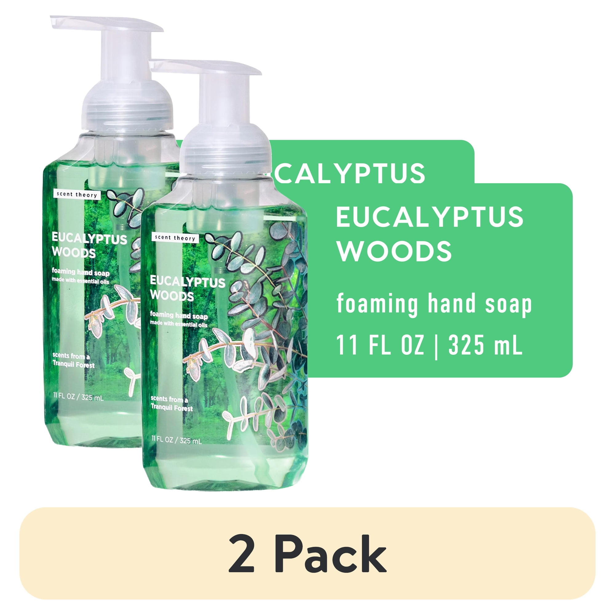 (2 pack) Scent Theory Foaming Hand Soap, Eucalyptus Woods, 11 fl oz