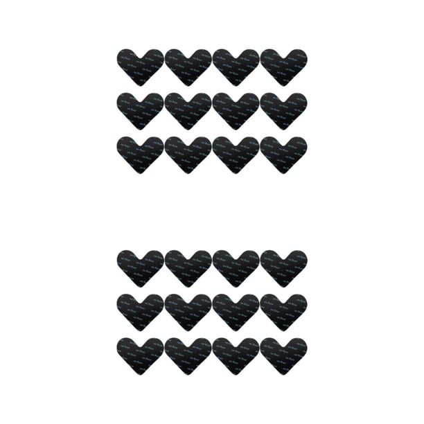 Injueey 12 unids/set antideslizante y rizador solución pinzas últimos y pisos almohadillas antideslizantes alfombra cintas negro en forma de Negro en forma de corazón 2Conjunto