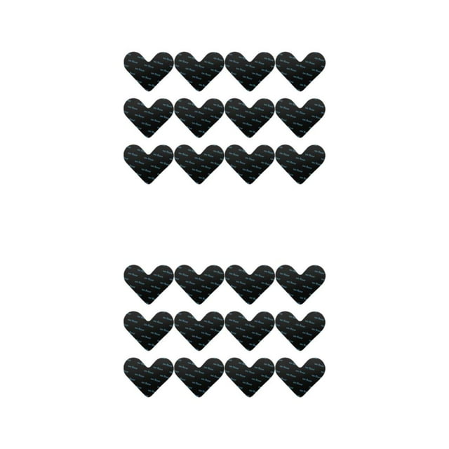 tssuouriy 12pack/lot Rugs Secure Non Slide Grippers And Rug Tapes Non Slide And Curling Black Heart-shaped 2Set
