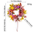 Fall Decor Foraging dimple Wreath,Rose Flower Wreath, Door Hanging