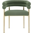 thumbnail image 5 of Meridian Furniture Brielle Green Boucle Fabric Dining Chair (Set of 2), 5 of 6